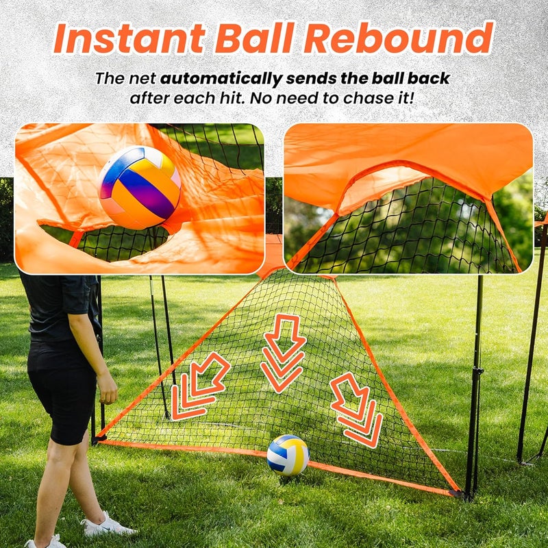 LABADRHO LBH® - Volleyball net for Backyard, Volleyball Training Equipment Outdoor & Indoor, Volleyball Practice Net, Trainer Equipment for Kids and Adult, Hitting Trainer nets rebounder - Image 3